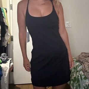 Activewear Black Halter Dress